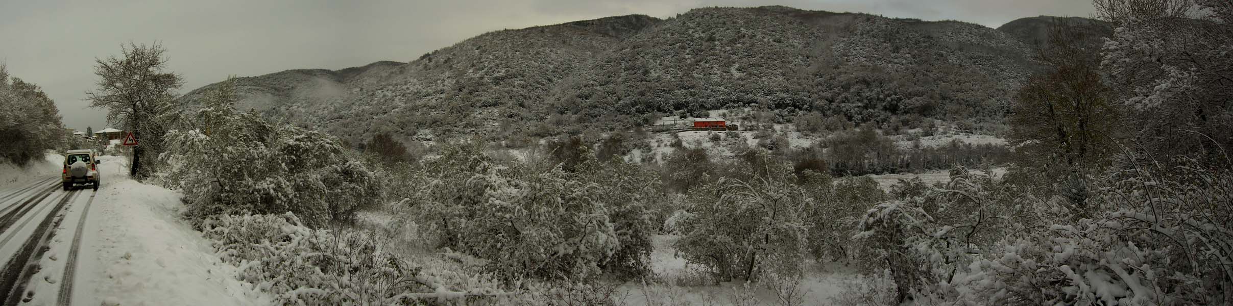 La magica atmosfera del Chianti innevato